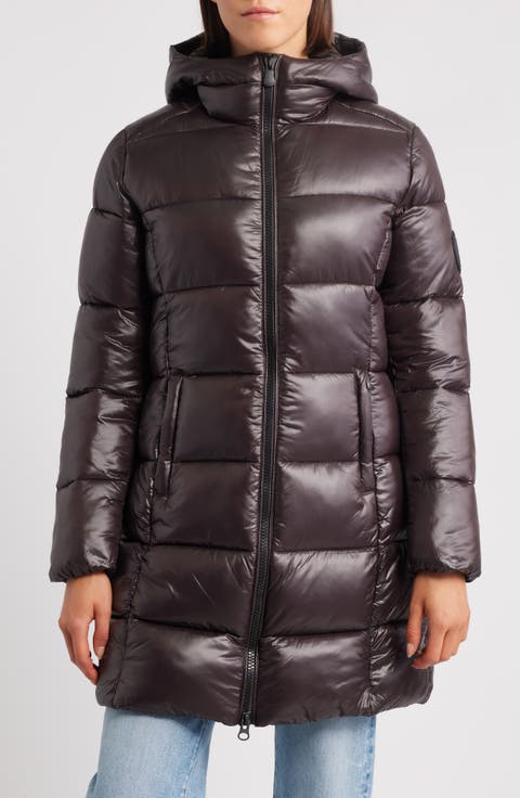 Ines Water Repellent Longline Hooded Puffer Jacket