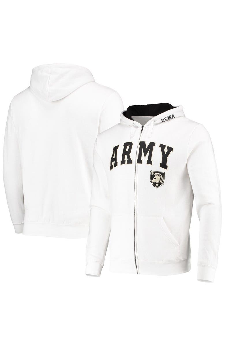 COLOSSEUM Men's Colosseum White Army Black Knights Arch & Logo 3.0 Full-Zip Hoodie, Main, color, White