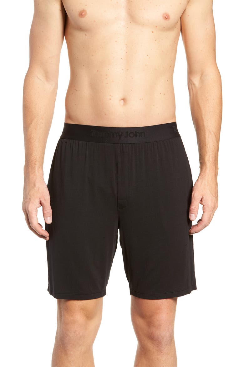 Second Skin Lounge Shorts, Main, color, BLACK