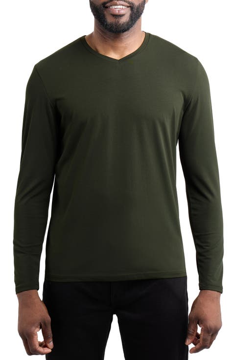 V-Neck Long Sleeve T-Shirt
