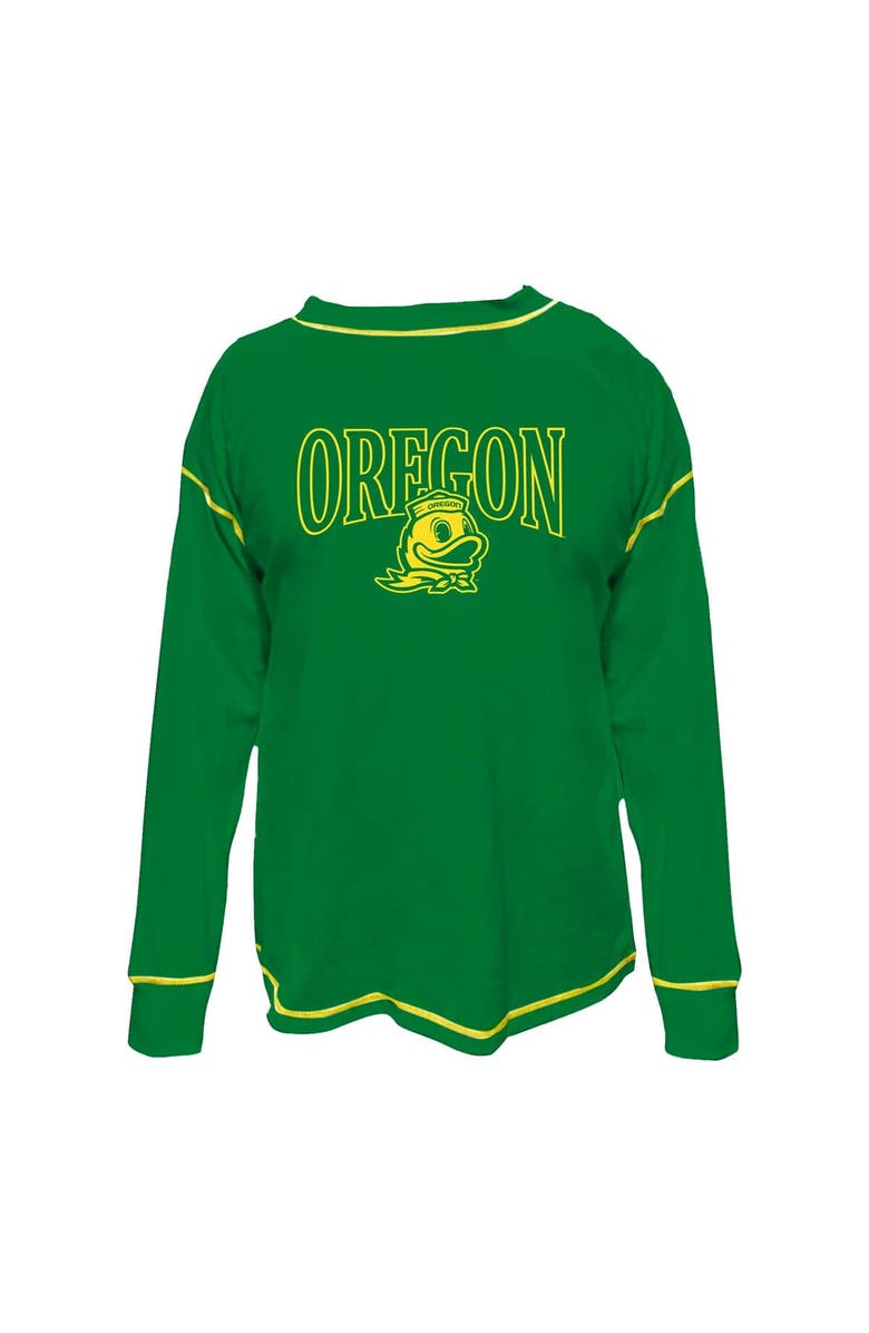 FANATICS Women's Fanatics Green Oregon Ducks Plus Size Contrast Stitch Sweatshirt, Main, color, Green