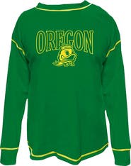 FANATICS Women's Fanatics Green Oregon Ducks Plus Size Contrast Stitch Sweatshirt