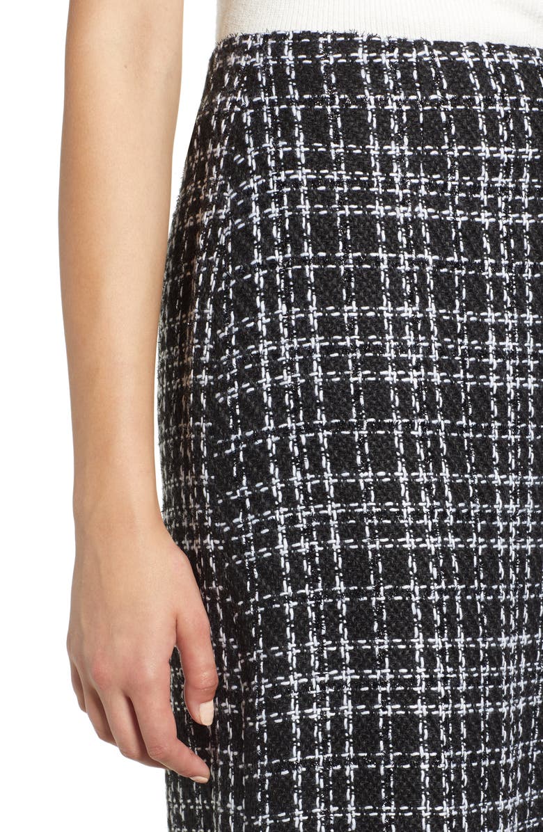 Halogen<sup>®</sup> Plaid Tweed Pencil Skirt, Alternate, color, 