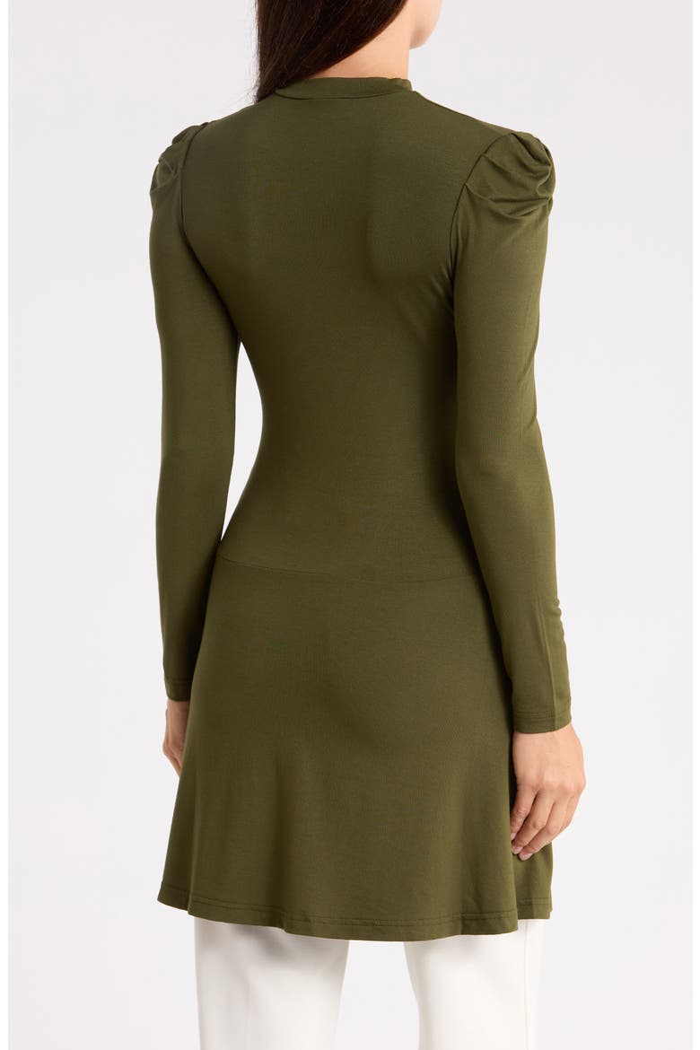Mock Neck Cutout Tunic, Alternate, color, OLIVE