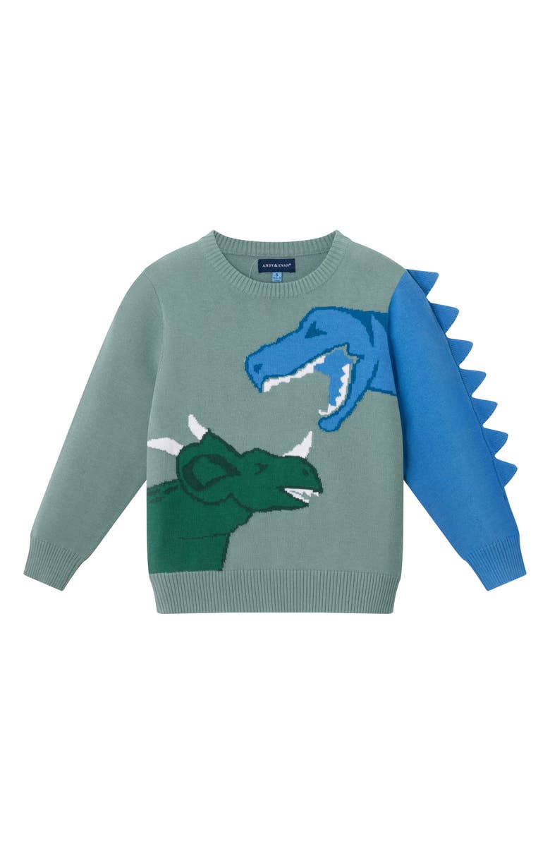 Andy & Evan Kids' Knit Sweater, Main, color, Light Green