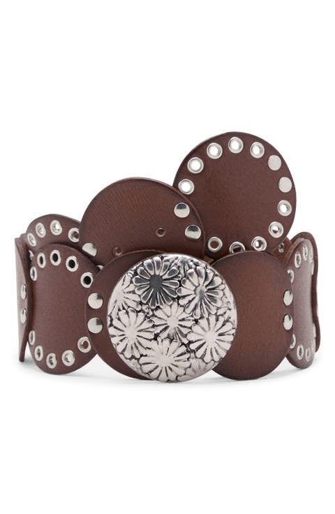 Studded Leather Belt