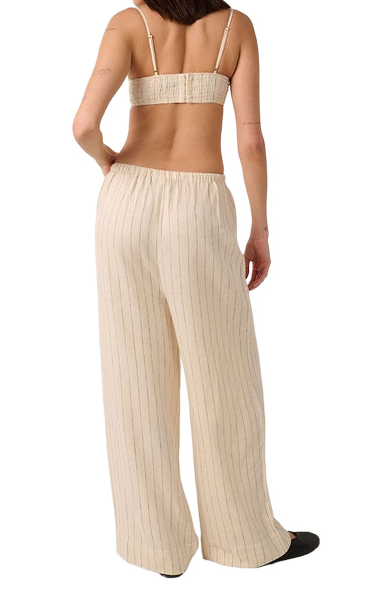 WeWoreWhat Tie Waist Pant, Alternate, color, Antique Wht Mlt