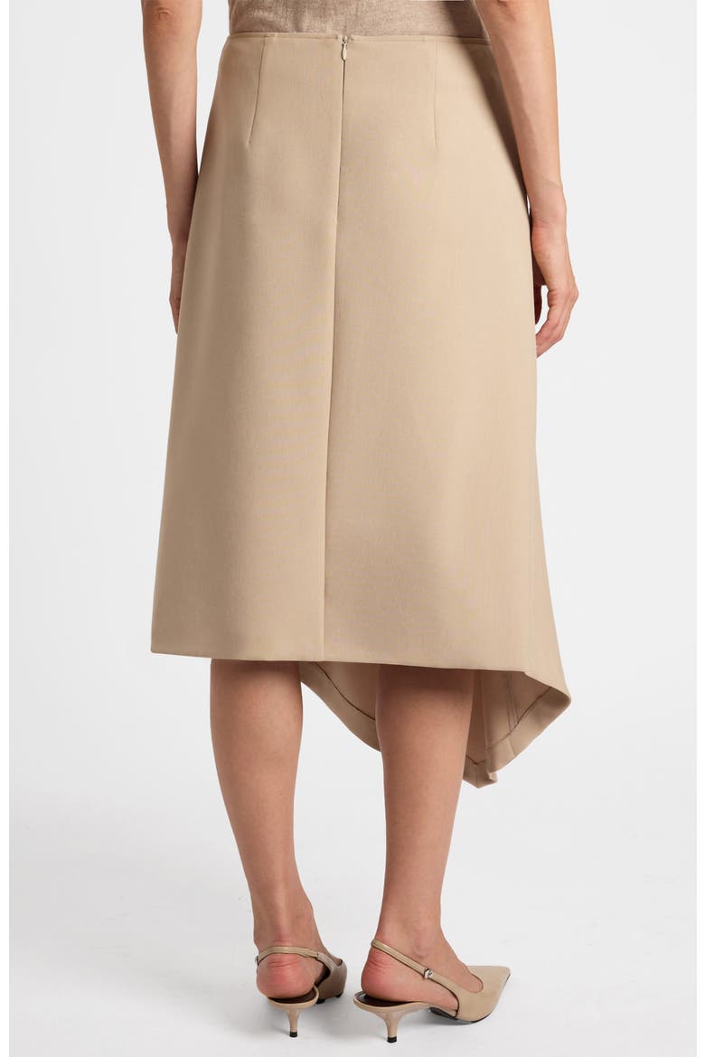 Myna Asymmetrical Midi-Length Skirt, Alternate, color, Sand
