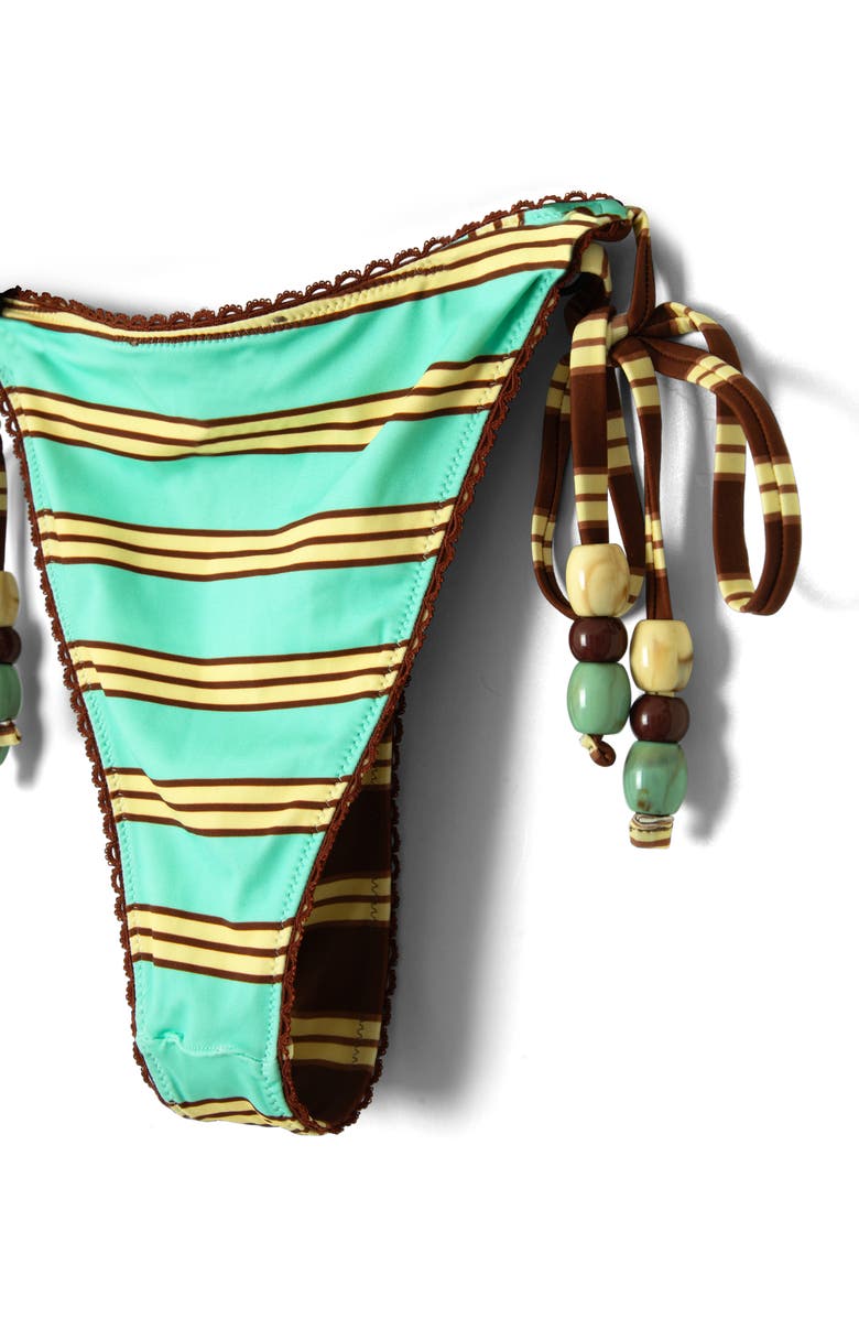 Damson Madder Trudi Stripe Reversible String Bikini Bottoms, Alternate, color, Brown/ Teal Multi
