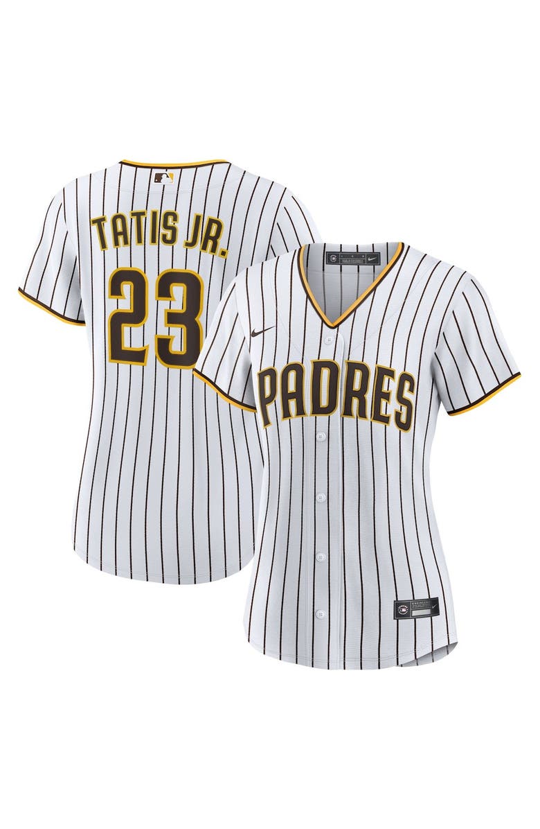 Nike Women's Nike Fernando Tatís Jr. White/Brown San Diego Padres Home Replica Player Jersey, Main, color, 