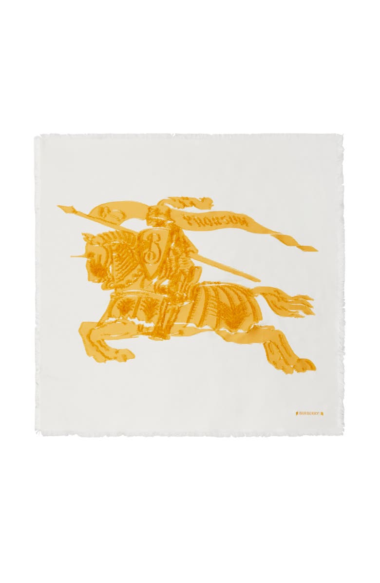 Burberry EKD Silk Blend Scarf, Main, color, Sunflower Yellow