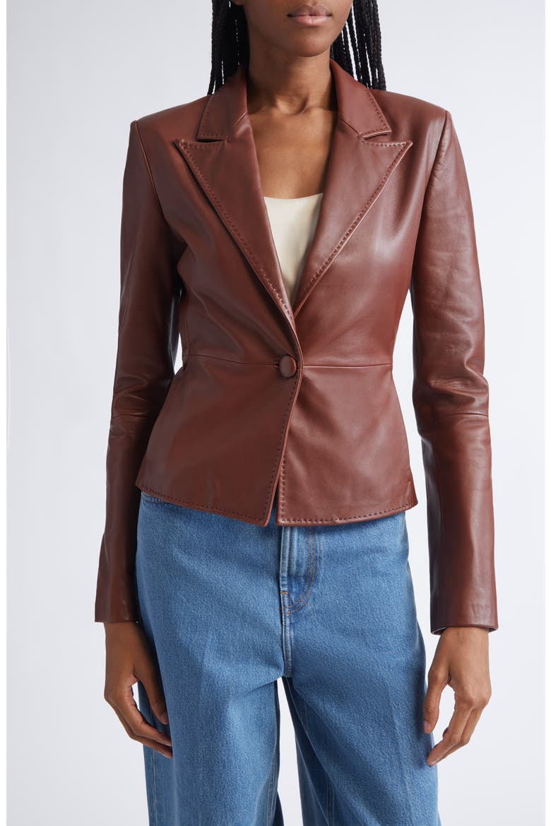 Soft Luxe Napa Leather Jacket, Main, color, CUOIO