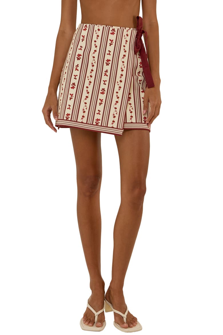 Rex Wrap Skirt, Main, color, Raye Fleur