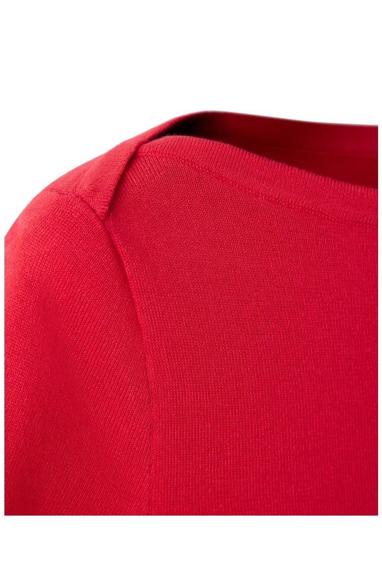 Short Sleeve Fine Knit Sweater, Alternate, color, RED