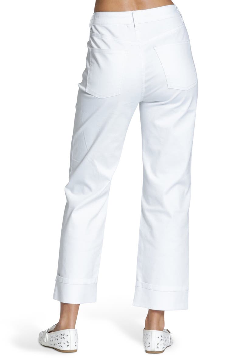 APNY Cuffed Straight Leg Jeans, Alternate, color, White