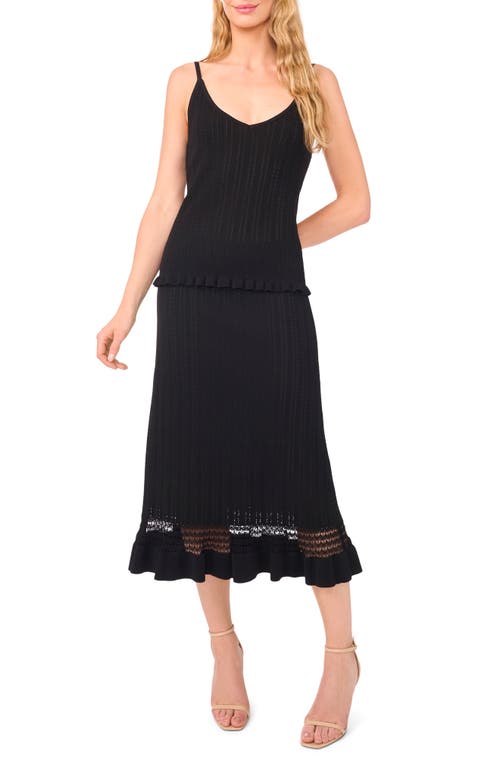 Ted Baker Pointelle Knit Tank In Black