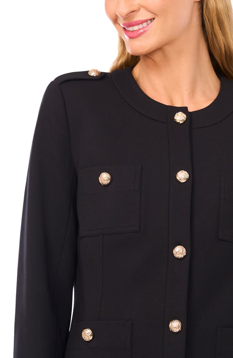 CeCe Cardigan Blazer, Alternate, color, Rich Black
