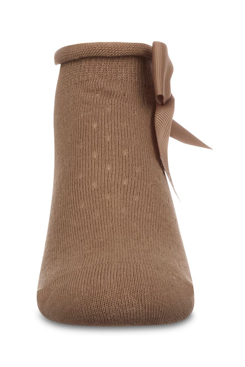 Pointelle Soft Stretch Anklet Socks, Alternate, color, Taupe
