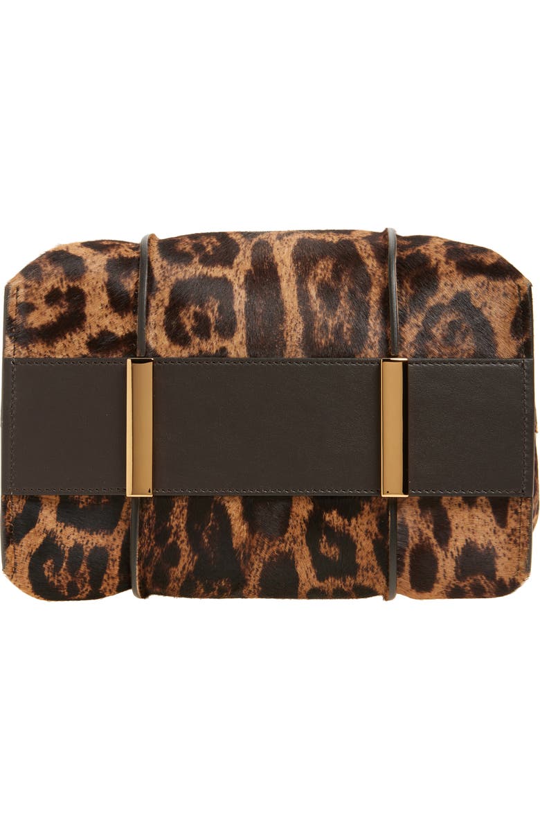 Tod
s Small T Timeles Genuine Calf Hair Shopping Bag, Alternate, color, Leopard