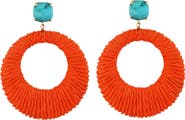 Panacea Turquoise Top Hoop Drop Earrings