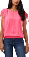 1.STATE Drawstring Shoulder Top