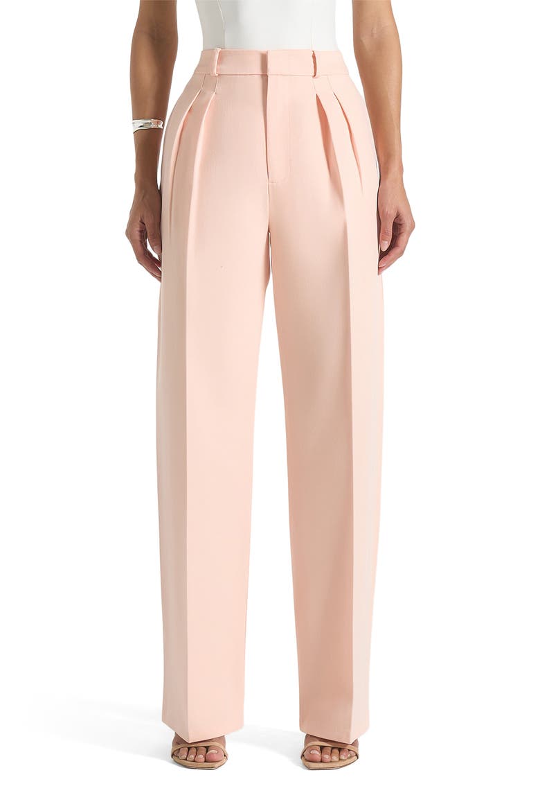 Julie Tailored Twin Pleat Trousers, Main, color, Peach