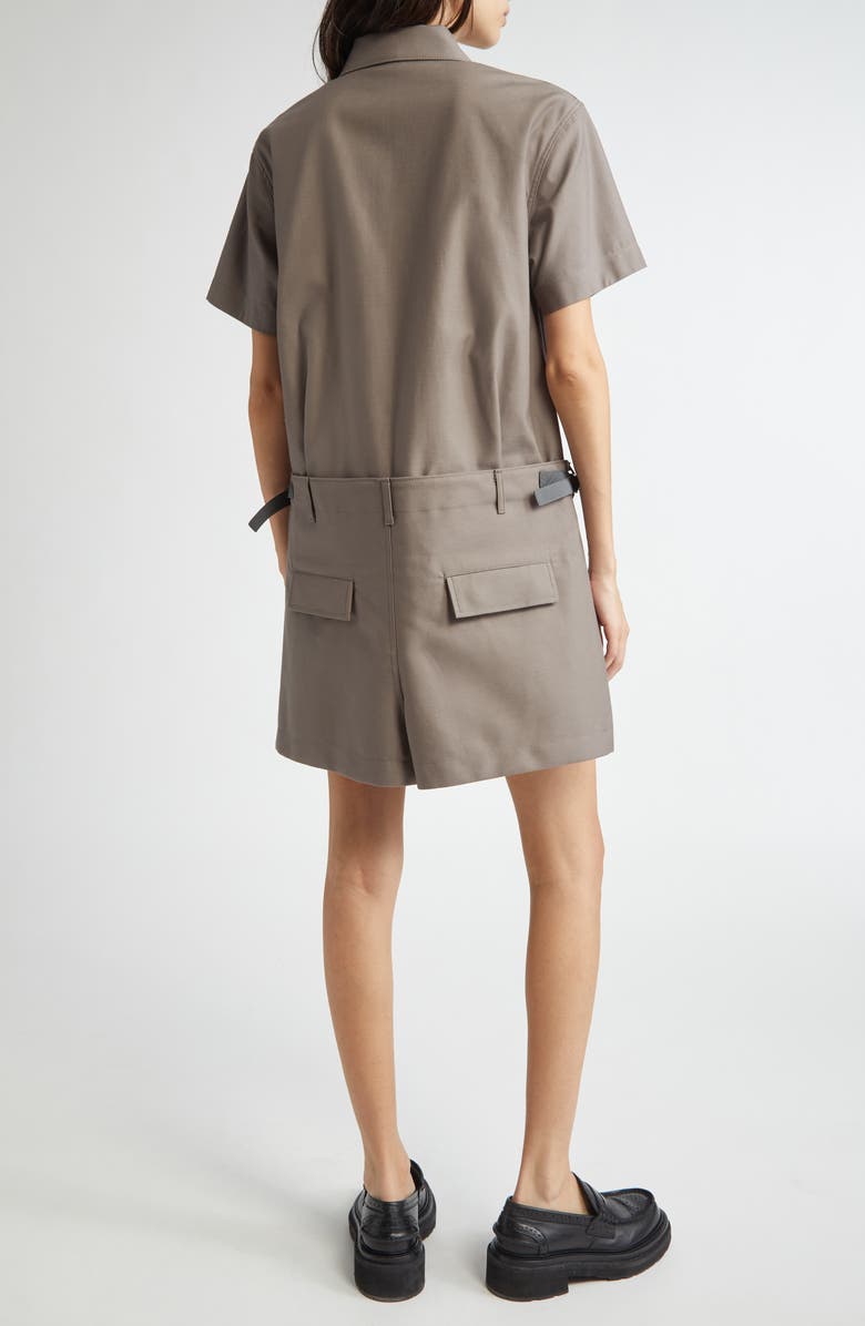 Sacai Cotton Cargo Dress, Alternate, color, Taupe