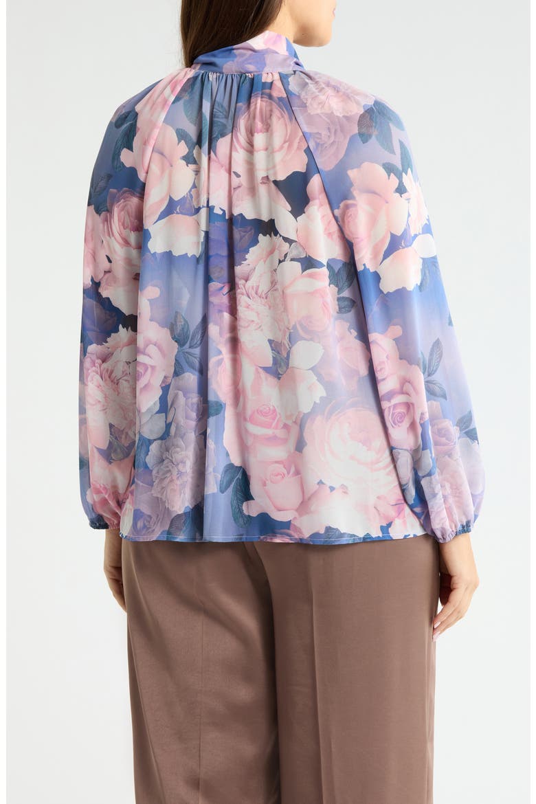 Printed Ruffle Top, Alternate, color, BLUE PETAL FLORAL