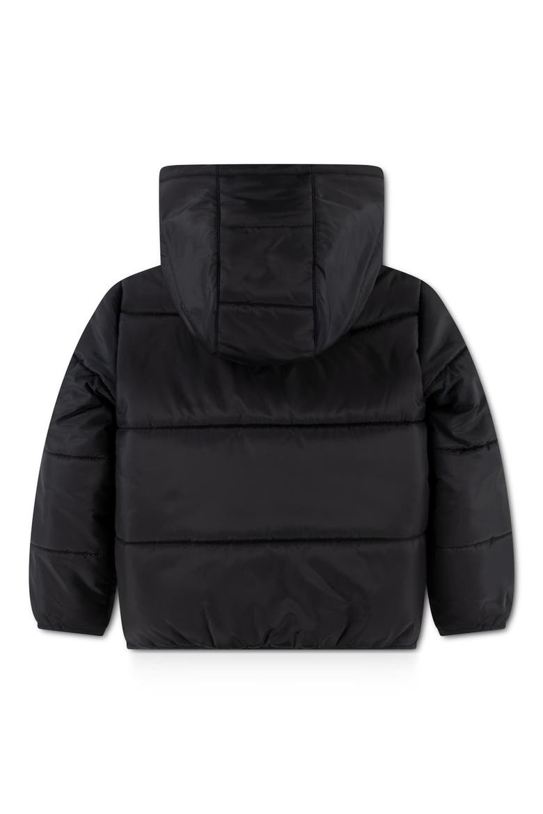 Kids' Essentials Heavyweight Puffer Jacket, Alternate, color, HYPER PINK/ BLACK