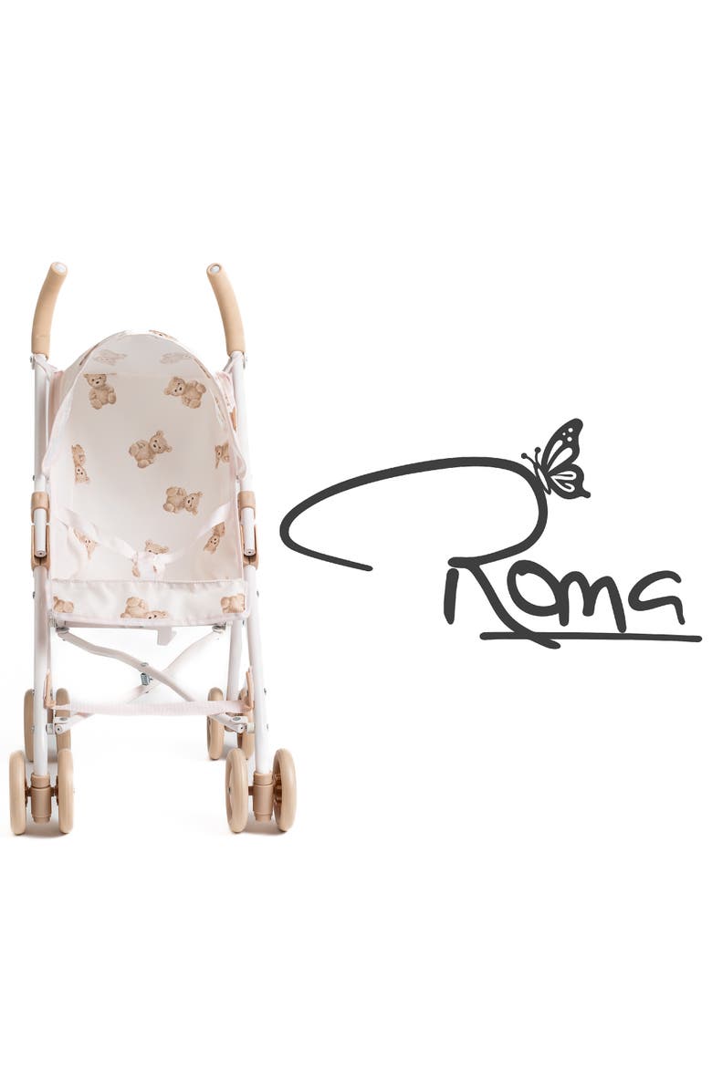 Roma Prams Teddy Doll Extra Large Umbrella Buggy, Folding Push Stroller, Ages 3+, Alternate, color, Multicolored