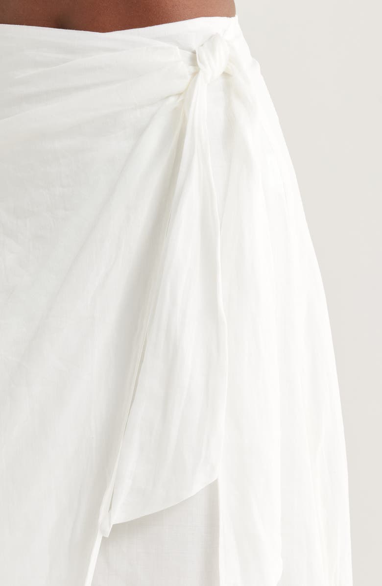 BOAMAR Lia Line Midi Cover-up Wrap Skirt, Alternate, color, Ivory