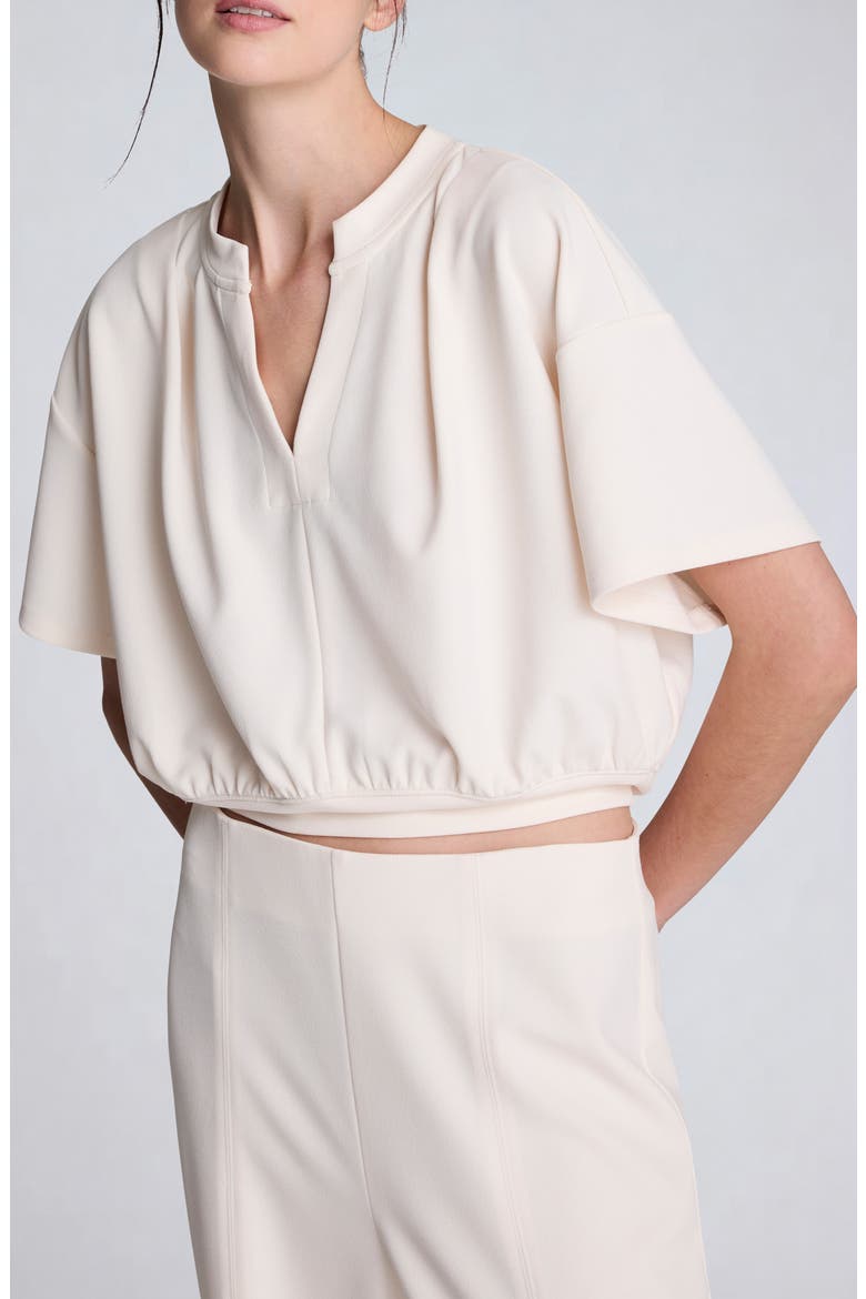 Pleated Shoulder Top, Main, color, OYSTER