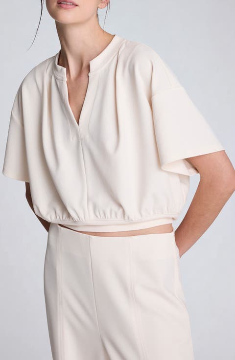 Pleated Shoulder Top
