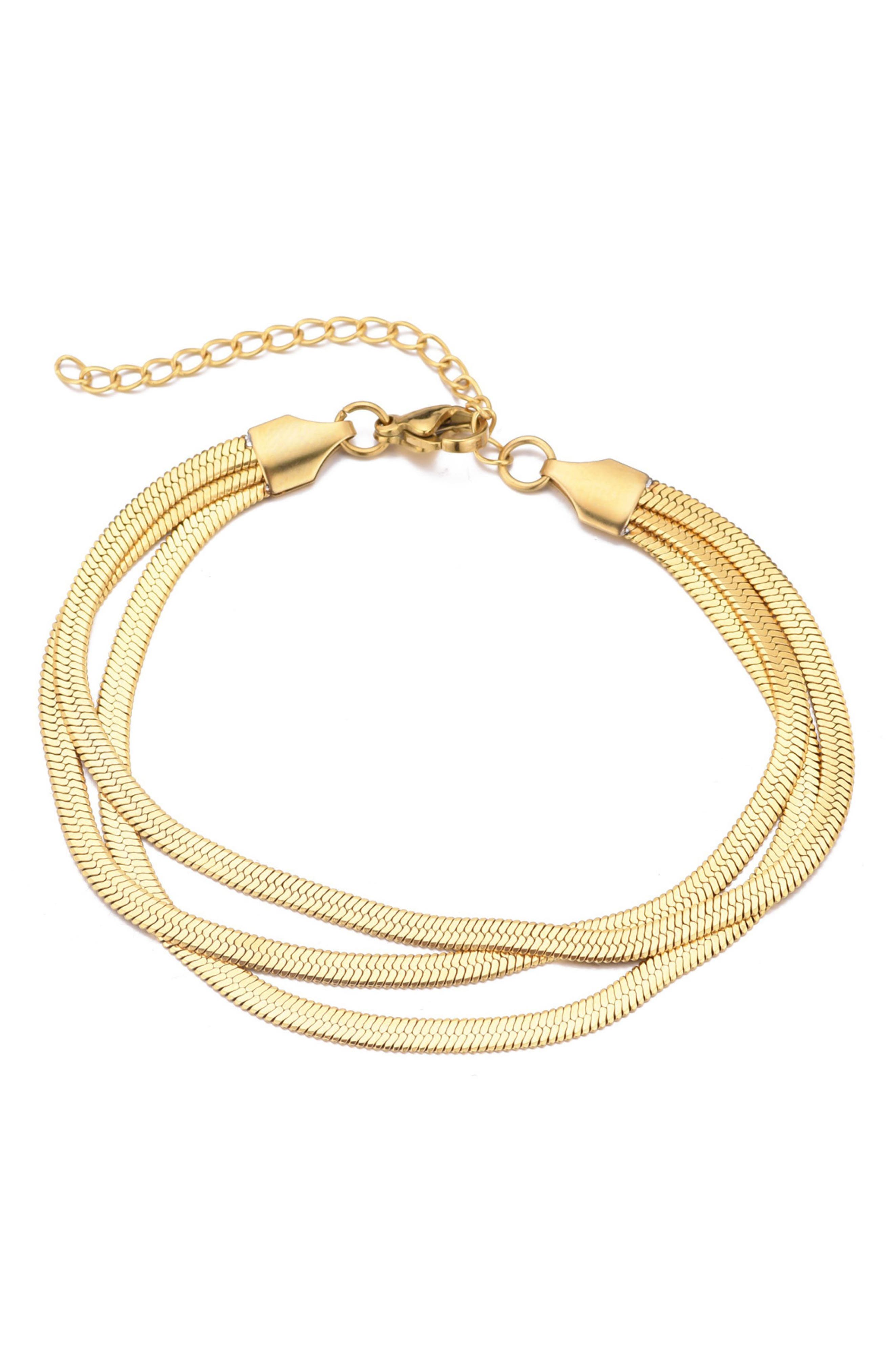 Adornia Herringbone Chain Bracelet