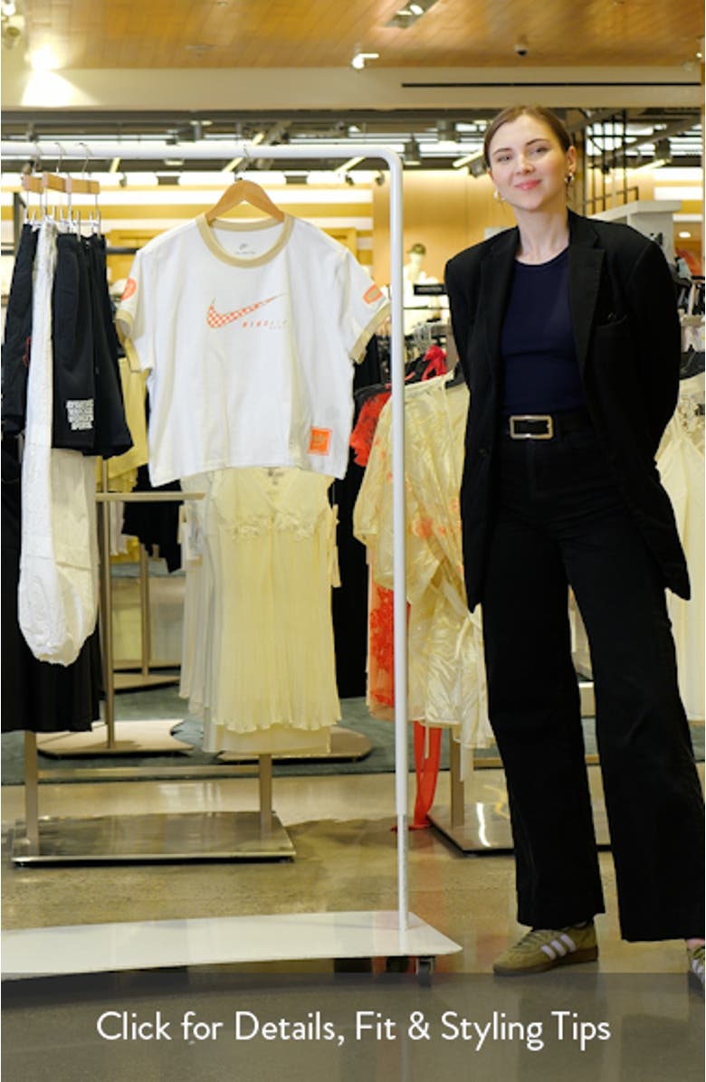 Sportswear Club Checkerboard Swoosh Graphic T-Shirt, sales video thumbnail