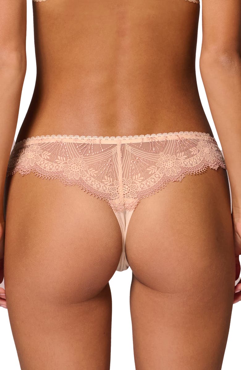 Simone Perele Allure Tanga Thong, Alternate, color, Chic Beige