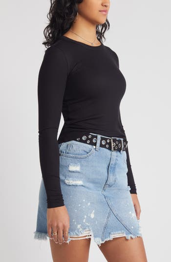 Ribbed Long Sleeve T-Shirt