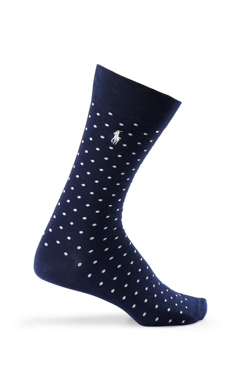 Big & Tall 3-pk Dotted Crew Socks, Alternate, color, MULTI
