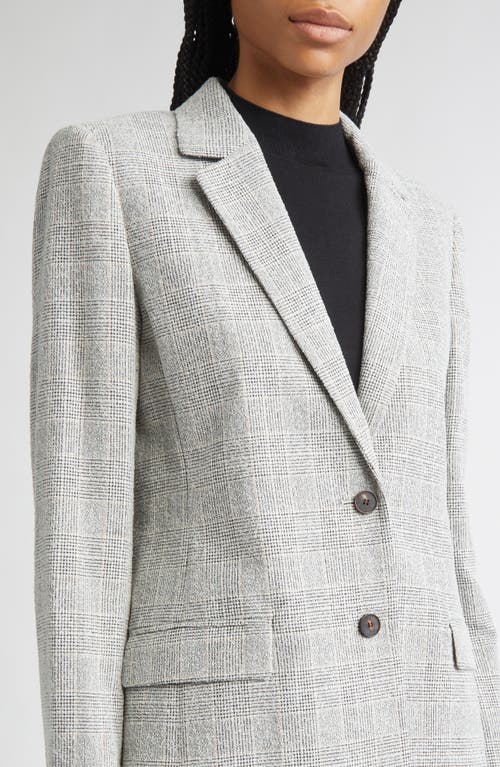 Lafayette 148 New York Glen Plaid Bouclé Knit Blazer