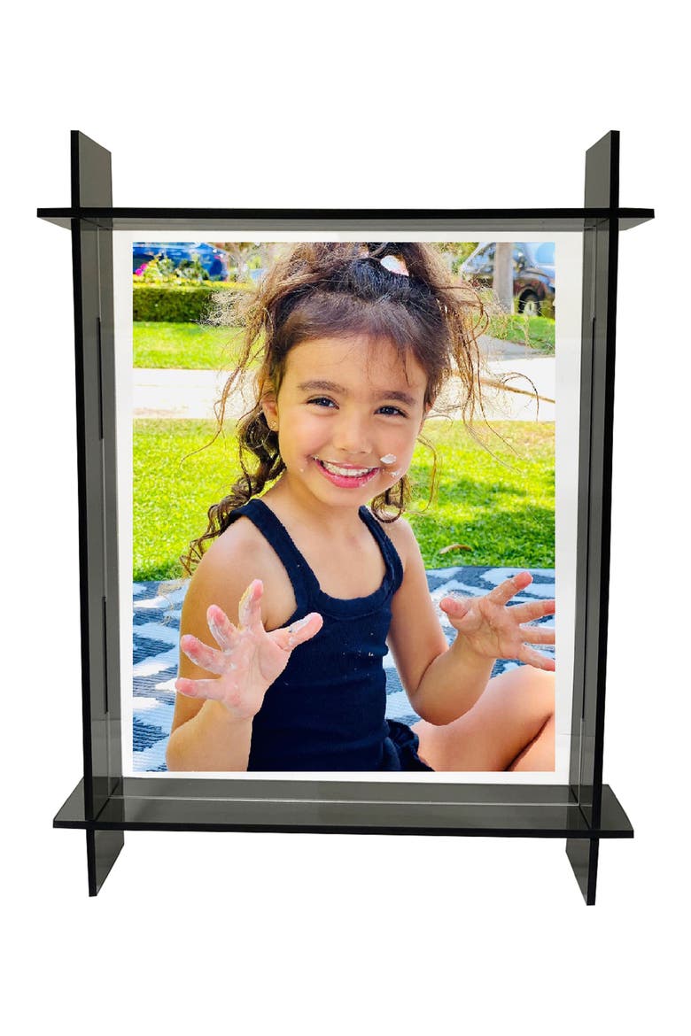 Lucite Frame - 8" x 10", Main, color, GREY/ CLEAR