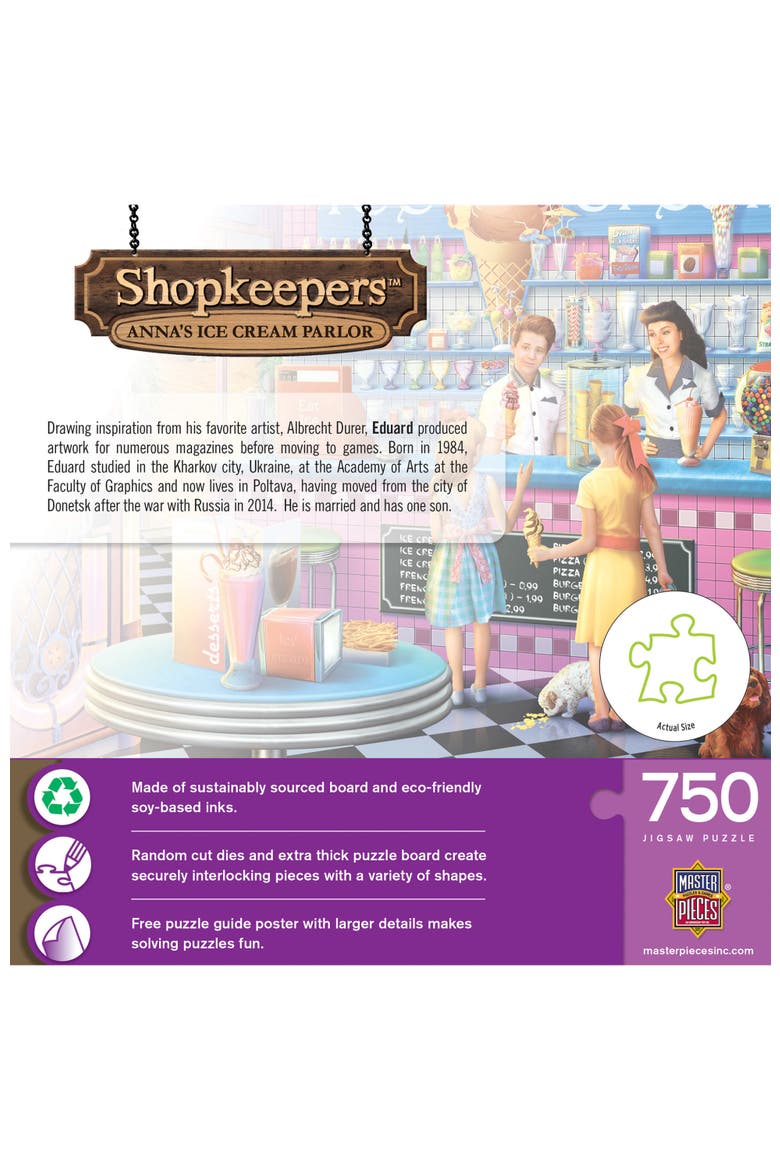 Anna's Ice Cream Parlor 750 Piece Puzzle, Alternate, color, Multicolor
