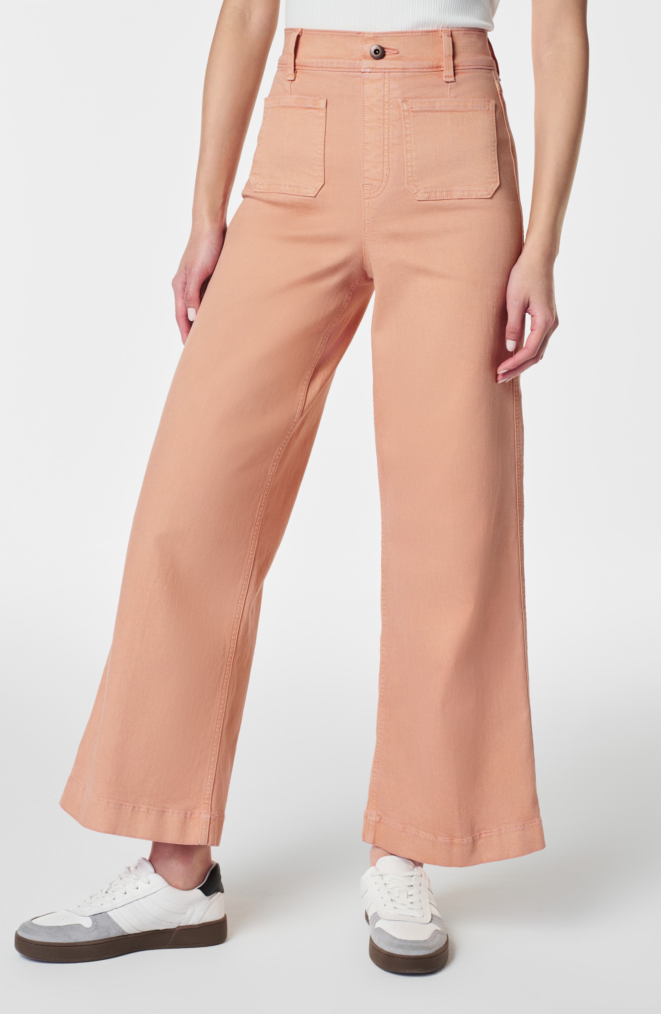 SPANX® Garment Dyed Patch Pocket Crop Wide Leg Pants