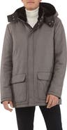 GORSKI Mens Wool And Cashmere Blend Parka with Genuine Shearling Lining
