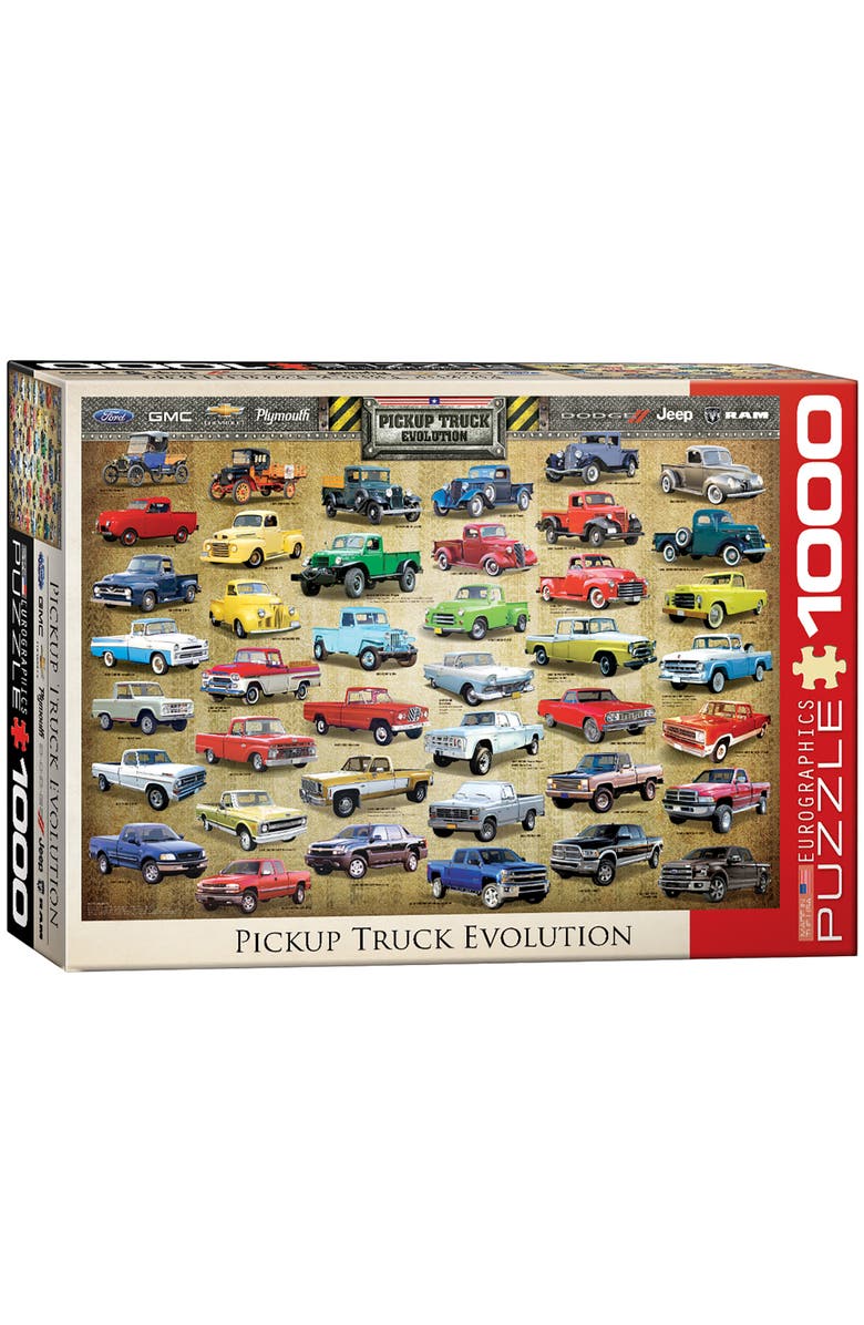 Eurographics Pickup Truck Evolution Puzzle, 1000 Pieces, Main, color, Multicolored
