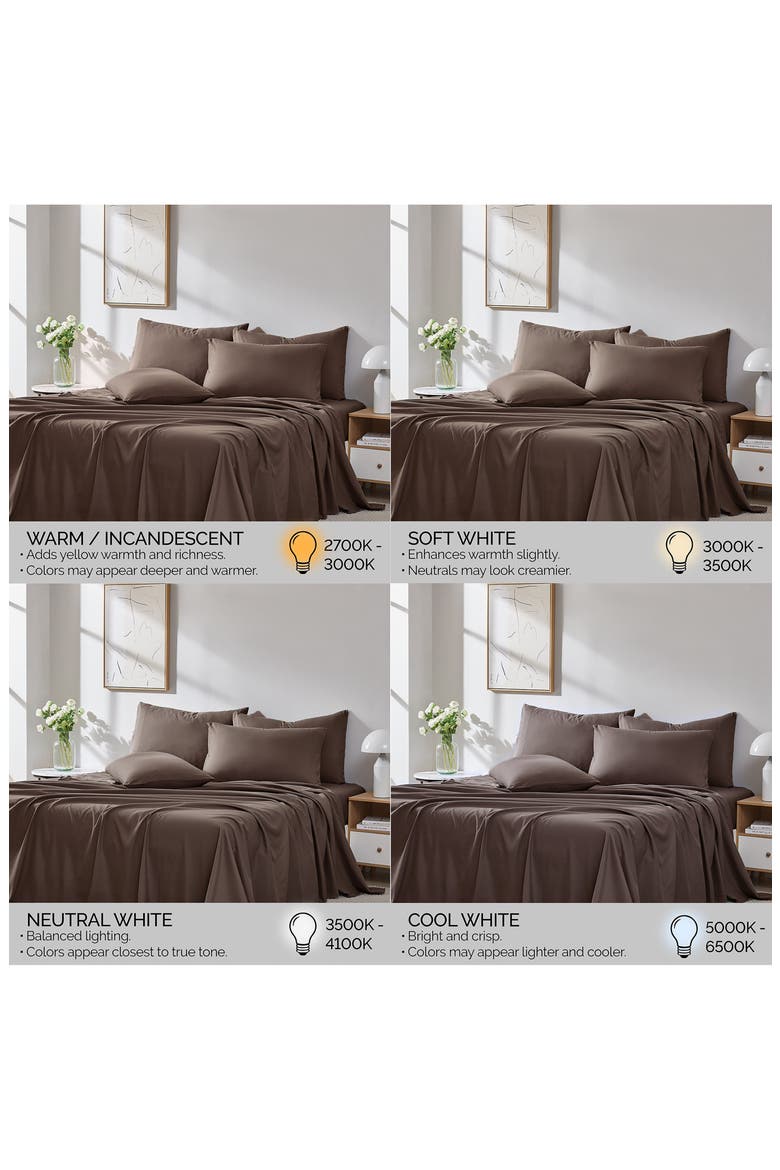 Southshore Essentials Double Brushed 100 GSM Sheet Set, Alternate, color, BROWN