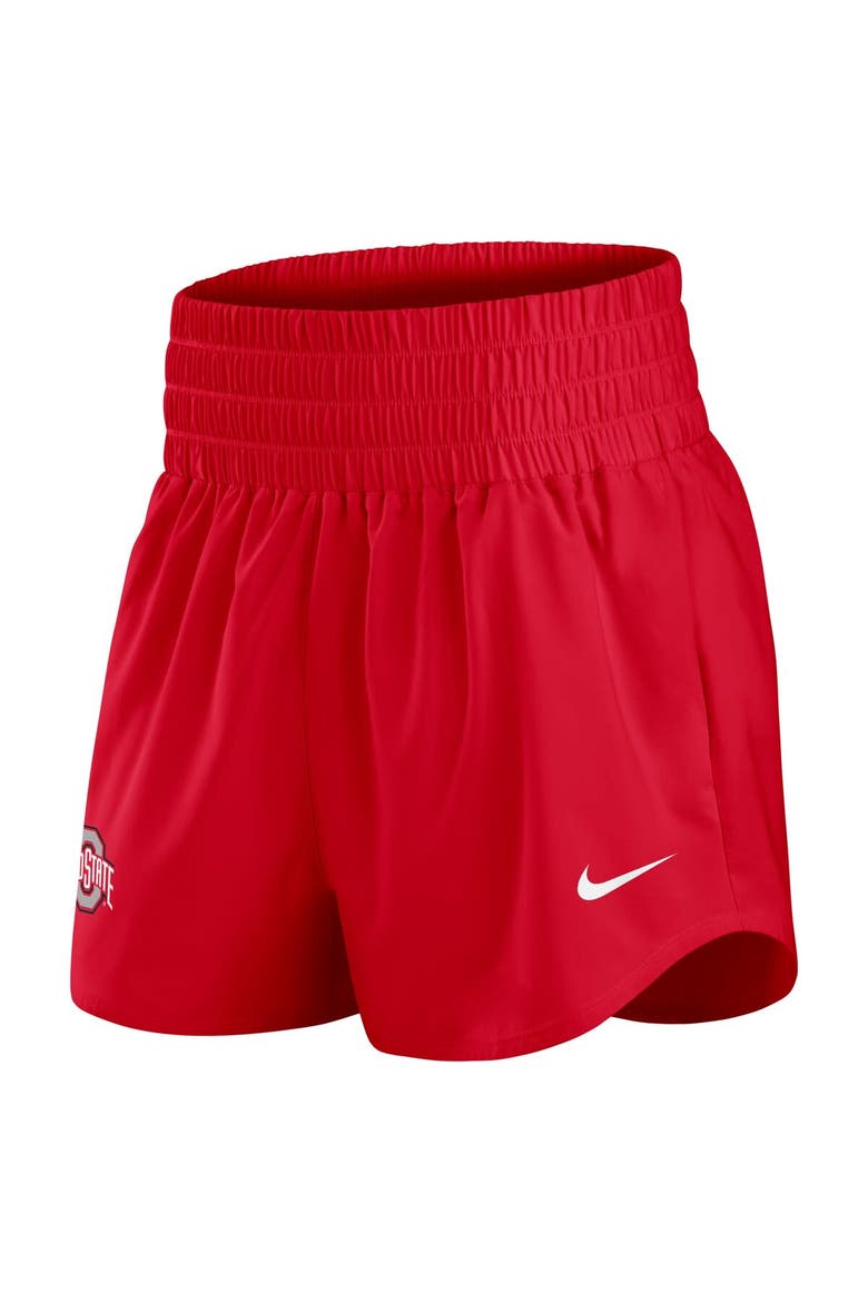 Women's Nike Scarlet Ohio State Buckeyes Performance One Dri-FIT High-Rise Shorts, Alternate, color, Scarlet