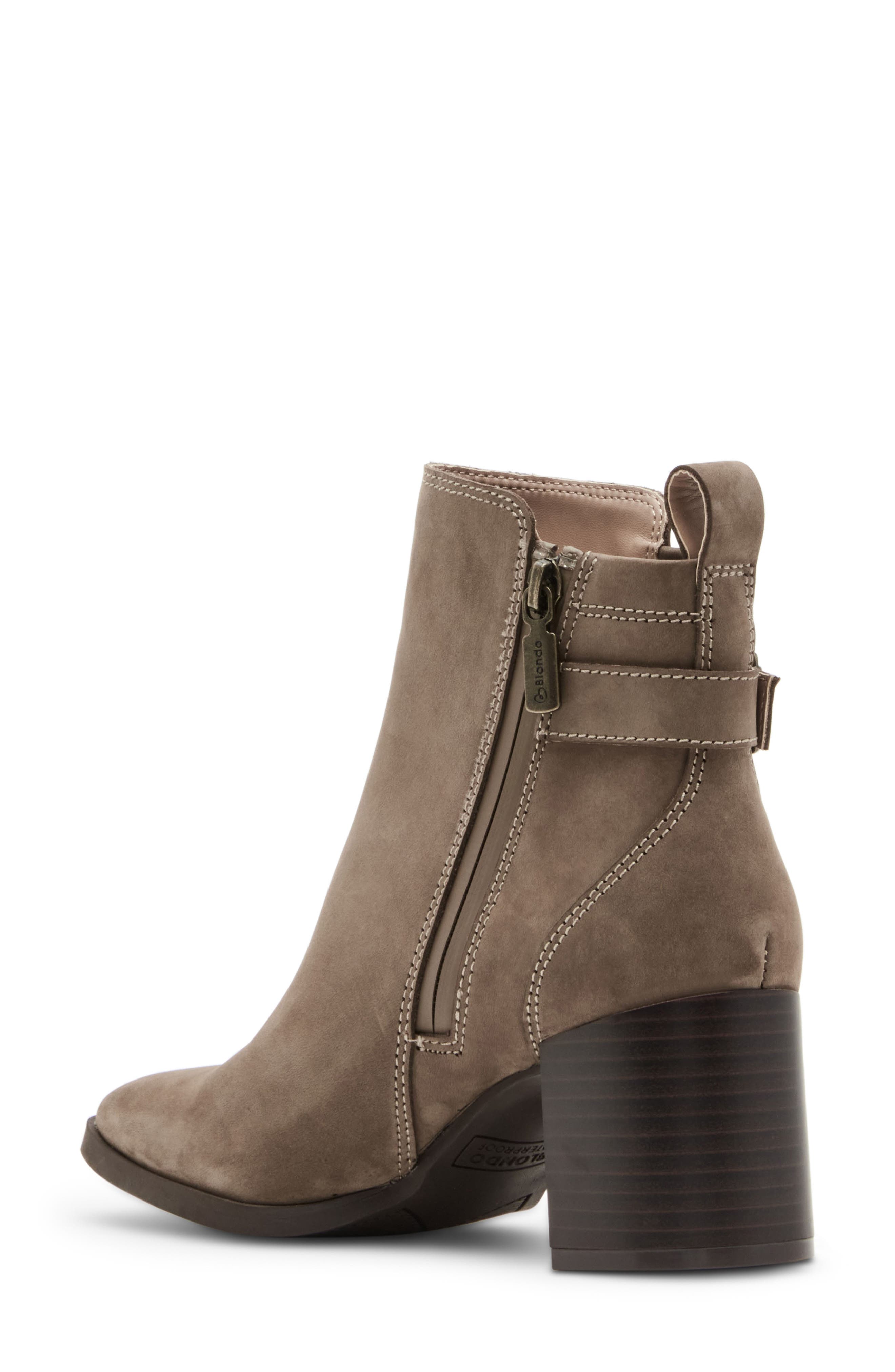 Blondo Ginelle Waterproof Bootie, Alternate, color, Taupe Nubk