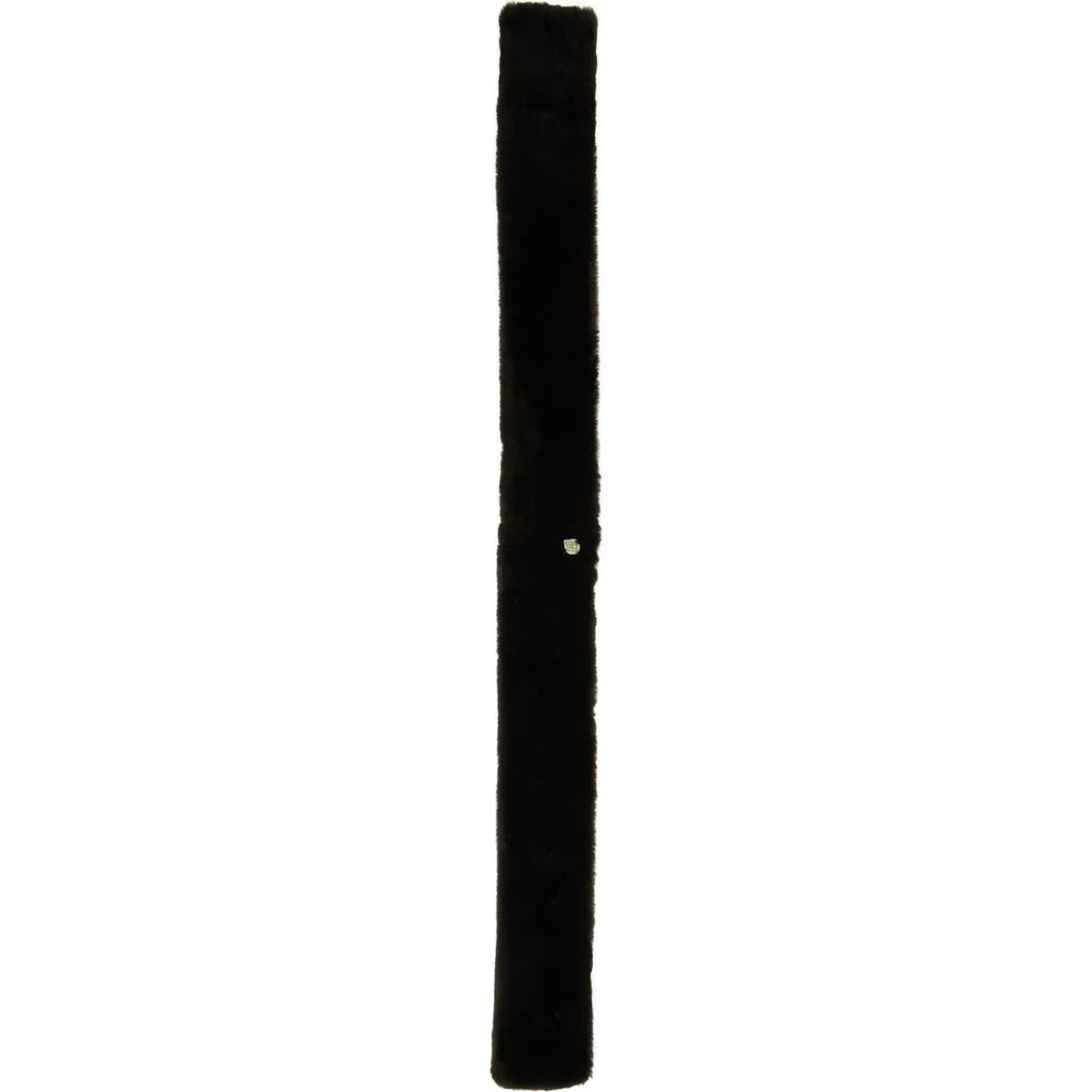Totême Toteme Genuine Shearling Tuxedo Scarf In Black