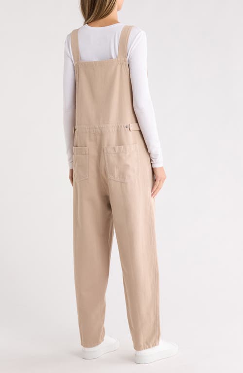 Eileen Fisher Lantern Ankle Organic Cotton Overalls In Nude