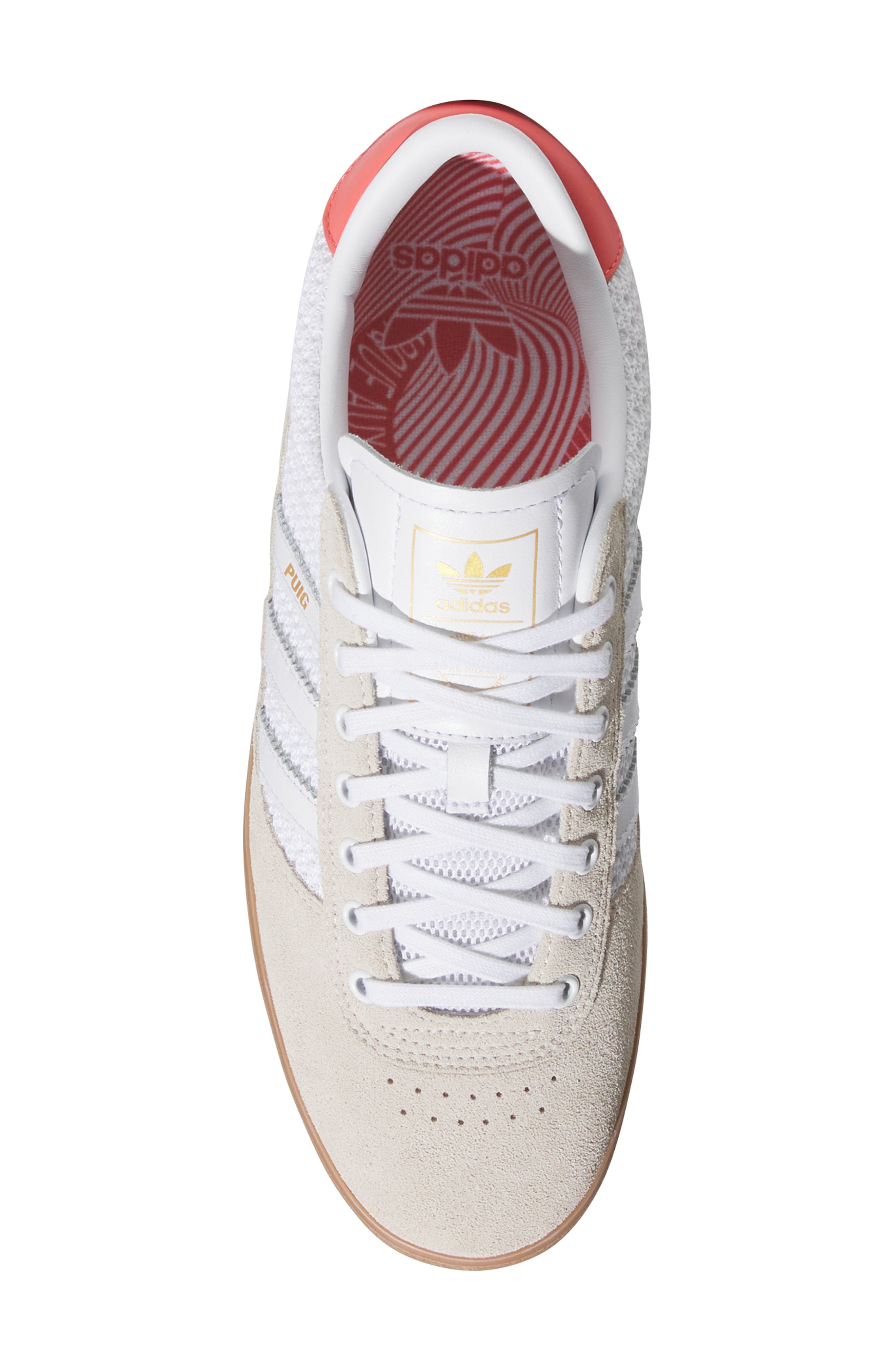 adidas Puig Indoor Sneaker, Alternate, color, Wonder White/ Cloud White/ Gum